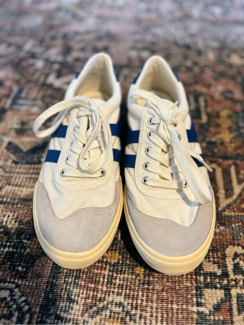 Gola Women’s White & Blue Low-Top Sneakers